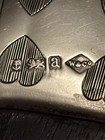 Victorian Sterling Silver Detailed Ebony Novelty Cribbage Board Bham 1900 W   Co