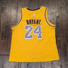 Los Angeles Lakers Jersey Youth Large Kobe Bryant 24 Nba Swingman Yellow