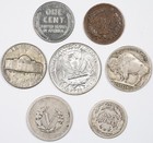 Us Starter Coin Collection Lot Of 7 Coins Silver  1800s  Wwii  Indian   Buffalo