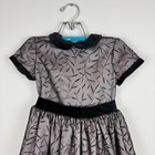 Elvira Vali Girls Vintage Grey Black Leaf Velvet Trim Party Dress Size 4 Canada