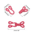 Sewing Hooks And Eye  12pcs - Polyester Covered  rose Red  27mm Length 