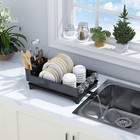 Expandable Dish Rack For Kitchen Counter  Rust-resistant Metal Dish Drainer