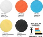 5pcs 6inch Buffing Sponge Polishing Pad Kit Waxing For Car Polisher