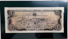 Banknotes all Nations 1984 Dominican Republic 1 Peso Oro P  126a Cu In Envelope