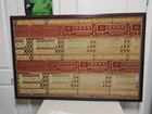 57  X 38  Framed Gold  Brown    Red Tapestry