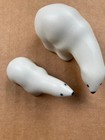 Vintage White Polar Bear  2  Bears Pair Arabia Porcelain Finland Figurines