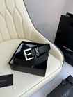 Brand New Women s Yves Saint Laurent Belt For Sale  Ysl Black silver Belt 3 0