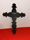 Byzantine Christian Cross Wall Sculpture Plaque In Bronze-12 5   tall-estate Find