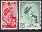 Aden Quaiti 1948 Sc 14-15 Mh Set Silver Wedding