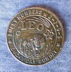 The Ushers Venice  Ca Leo Astrology Good Luck Token - Lucky Numbers   Day   1936