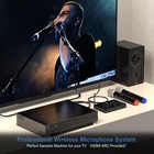 Portable Karaoke Microphone Mixer System Set  With Dual Uhf Wireless Mic  Hdm   