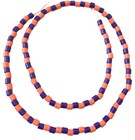 Fine Vintage Czech Bohemian Glass Orange And Dark Blue African Trade Beads