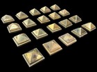 Solid Brass Pyramid Top Finials  Post Caps - 20 Available - Ga20681