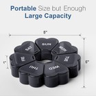 Weekly Pill Organizer 7day Box Vitamin Case Big Compartments Medicine Supplement