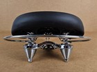 Black Deluxe Cruiser Bicycle Saddle W  Crash Rail Vintage Schwinn Tank Bike Seat