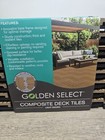 Golden Select Composite Deck Tiles Light Brown Patio Interlocking 8 Pack 1983850