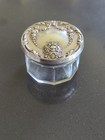 Antique Art Nouveau F b Sterling Silver Dresser Jar Vanity Jar Floral Design M22