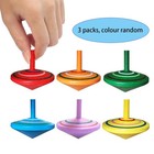 Goodplay Gyroscope  3 Pcs set Handmade Painted Wood Spinning Tops  Educational