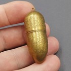 Antique Brass Needle Case   20th Century Etui   Ussr   1950