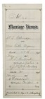 Antique 1901 Marriage License Certificate Fisher County Texas Embossed Seal