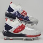 Under Armour Harper 8 Low Usa St Baseball White Navy 3026590 100 Men Sz 7 5 New 