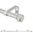 5 8  Dia Adjustable Single Drapery Curtain Rod Set With Poignee Finials 28 -120 