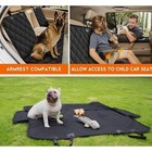 Seat Cover Rear Back Car Pet Dog Travel Waterproof Bench Protector Luxury -black
