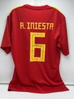 Andres Iniesta Signed Adidas Spain World Cup Football Club Soccer Jersey Pc Coa