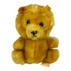 Vintage R Dakin Lion 5 Inch Plush Sitting Stuffed Animal Toy 1981