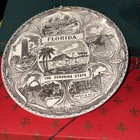 Vintage Florida Souvenir Plate Beach Sunshine State Key West St Augustine Tower