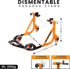 Universal Adjustable Rear Paddock Stand For Motorcycle With Swingarm Rest 360  