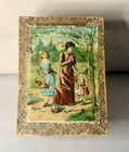 Antique Victorian Picture Cube Puzzle 6 Blocks 6 Guides Original Box C1900