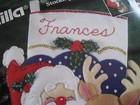 Bucilla Christmas Holiday Stocking Felt Applique Kit  Santa   Rudolph 83388 18 