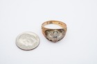 Vintage Oddfellows 10k Yellow Gold Ring Size 8 75 Skull Crossbones