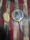 Vintage Vanity Set  Silver Plated  Mirror  Comb  And Brush Set