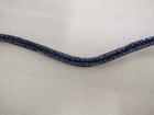 Designer Blue Crystal Horse Leather 3 Row Browband 