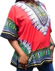 Womens Red Dashiki Shirt African Blouse Top 100  Comfort Cotton