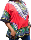 Womens Red Dashiki Shirt African Blouse Top Rap Rapper   Fast Shipping