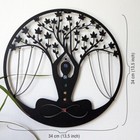Metal Wall Sculpture Meditation Yoga Wall Art Zen Life Hanging Ornament Art Deco