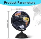 8 Inch World Globe Earth Map Rotating Geography Ocean Classroom Learning Desktop