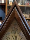 Antique Cornwall Classics Clock Wood Case Painted Glass Flowers Mantle Vtg