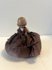 Vintage Pincushion Doll  Baby Arms Move Ceramic Upper Body 5 Inches Height