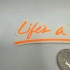 Vintage Becker Surfboards Life s A Beach Sticker Neon Orange 80s Surfing Decal