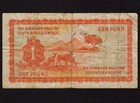 South West Africa  namibia  p-11  1 Pound  1959   Waterfalls    F   