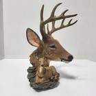 Vtg Westland Giftware Buck And Mini Buck Deer Figurine 5664 Rustic Lodge 2000
