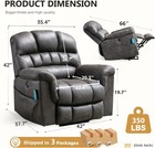 Ebello Power Lift Recliner Chair W  Massage   Heat  Faux Leather Recliner Chair