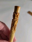 Vintage Asian Hand Carved Dragon Cigarette Holder 