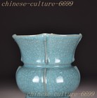 6 china Song Dynasty Ru Kiln Porcelain Zun Cup Bottle Pot Vase Jar Statue