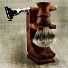 Classic Men s Shaving Set   Luxury Wet Shaver Hair Remove Razor   Brush   Stand