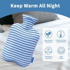 Dicever Hot Water Bottle Soft Cover  2l Hot Water Bag Menstrual Cramps  Neck